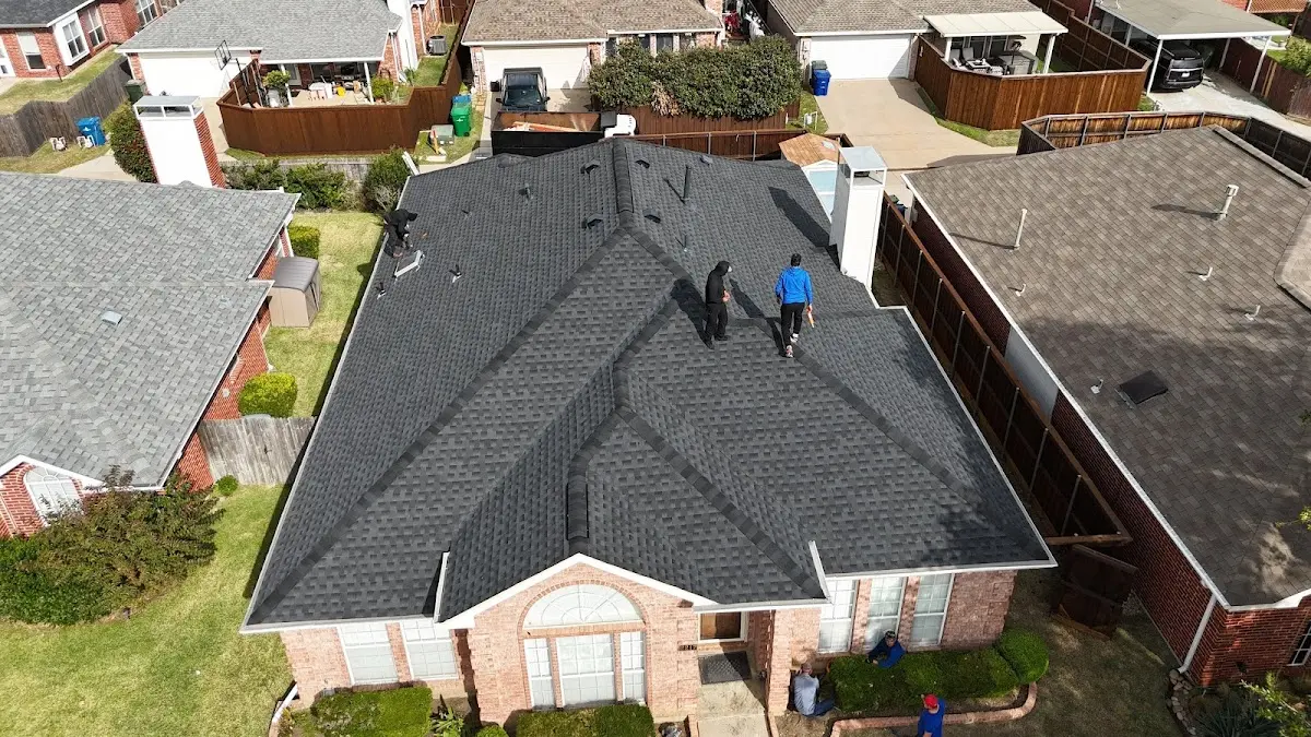 Slate & Tile Roof Repair work in progress on a West Carrollton property